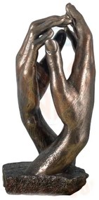 Statueta rasina si bronz Catedrala de A.Rodin 27 cm