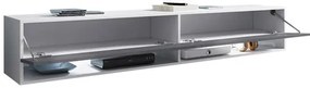 Dulap TV de perete Adenuk 140 MDF (Negru + Negru) (cu iluminat LED RGB). 1106329