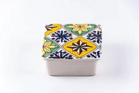 Cutie de depozitare din ceramică decorativă Losange