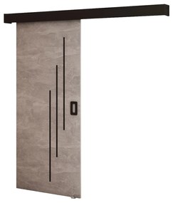 Uși culisante 90 cm Bethany V (beton + negru mat). 1043494