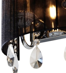 Set de 2 aplice crom cu abajur negru - Ann-Kathrin 2