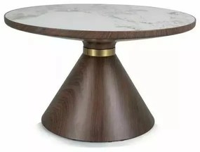 Masa de cafea Napa A alb/maro - d70 x h43 cm