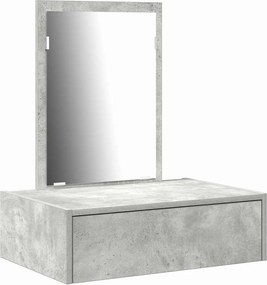 vidaXL Masă de Machiaj cu sertar Gri 60 x 40 x 70 cm Lemn compozit