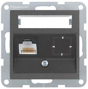 Priza internet cat 6, IP20, Grafit, Panasonic Karre Plus 55
