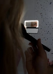 Concept KZ2020 - Oglindă cosmetică LED PERFECT SKIN 1,5W/5V 300 mAh, neagră