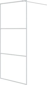 vidaXL Paravan duș walk-in, alb, 90x195 cm, sticlă ESG transparentă