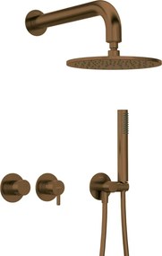 🚿 SILIA – Set de duș cu montare îngropată, bronz periat (NQS_C0YK) 🛁