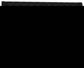 3119112 vidaXL Tăblie de pat cu aripioare negru 163x16x78/88 cm textil