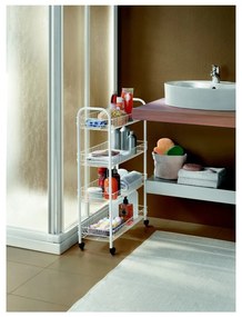 Raft mobil din metal alb 23x84 cm - Metaltex
