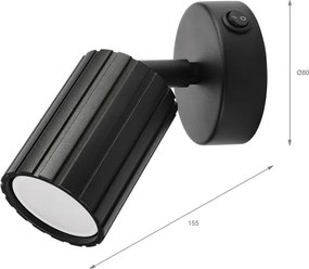 Brilagi - Aplică spot de perete CRISPINA 1xGU10/10W/230V, neagră