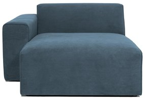 Modul pentru canapea albastru cu tapițerie din catifea reiată (cu colț pe partea stângă ) Sting – Scandic