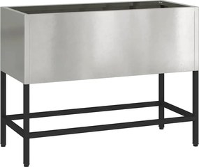 vidaXL Ghiveci ridicat pentru grădină Argintiu 60 x 26 x 45 cm