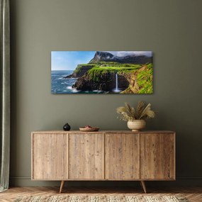 Tablou - Cascada Múlafossur (120x50 cm)
