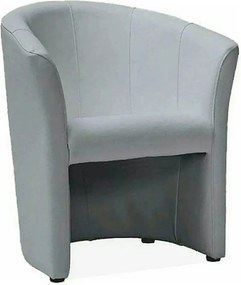 Fotoliu TM-1, gri/negru, piele ecologica/plastic, 67x60x76 cm