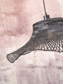 Lustra suspendata din bambus Ibiza S 50cm, negru