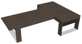 Masă Verno+ S 200 x 300 cm, cu extensie, stejar antracit / negru