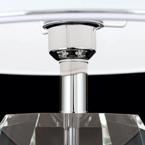 Veioza design lux cu cristal K9 ALEXIS alb/crom