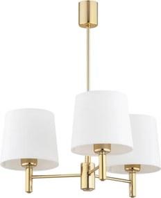 Brilagi - Lustră pe tijă MONTE 3xE27/60W/230V crem/auriu