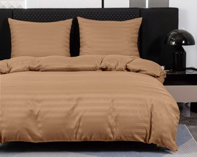 Lenjerie de pat din microfibra JASMINE maro - dunga 2 cm Dimensiune lenjerie de pat: 70 x 90 cm | 140 x 220 cm