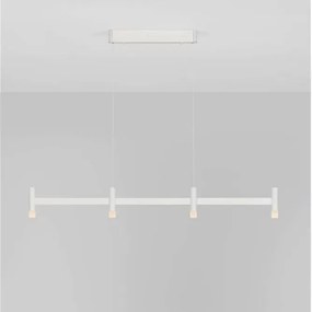 Lustra liniara cu 4 spoturi LED 2700K POETIC alb