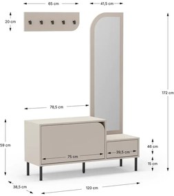 Set pentru hol crem Bea – Marckeric