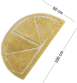 Covoraș de baie galben 100x60 cm Limon – Foutastic