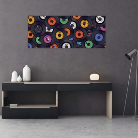 Tablou - plăci de gramofon (120x50 cm)