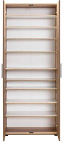 Dulap Multifunctional Adore Porto, 2 usi, 8 rafturi, Alb, 76 x 187 x 36 cm