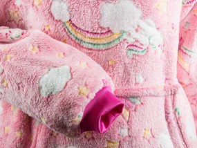 Hanorac pentru copii care strălucește în întuneric - pink