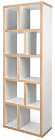 Bibliotecă albă/în culoare naturală 70x198 cm Berlin – TemaHome