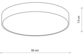 Plafonieră pentru baie Brilagi CLARE 4xE27/24W/230V d. 50 cm IP54 bej