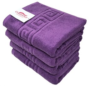 Set 4 Prosoape Bumbac 50×90cm 550 gr/mp Greek Border Purple