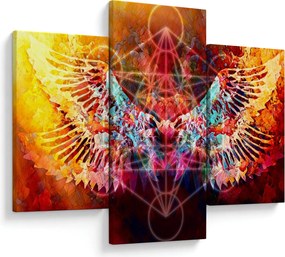 Tablou - Merkaba cu aripi, abstracție (90x60 cm)