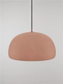 Lustra suspendata cu textura granulata Davo 50cm, rosu caramiziu