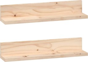 vidaXL Rafturi de perete, 2 buc., 50x11x9 cm, lemn masiv de pin