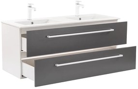 Mobilier complet de baie Vario Clam 120 alb-antracit