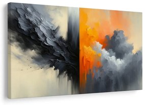 Tablou abstracție în foc și fum