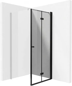 Ușă de duș pliabila sistem Kerria Plus 70 cm finisaj negru - KTSXN47P