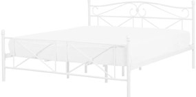 Pat matrimonial 140 cm RANDEZ (metal) (alb) (cu somieră). 1018569