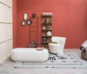 Bancheta alba, din lemn de mesteacan si textil, Annapurna