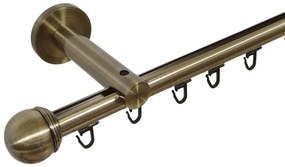 Galerie simpla 19 mm prindere perete teava profil todi max aur antic (Alege marime: 280 cm)