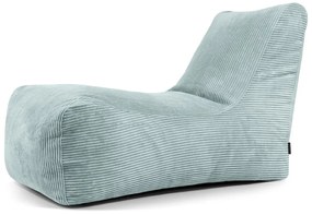 Fotoliu bean bag verde mentă cu tapițerie din catifea reiată Lounge – SLOWDOWN