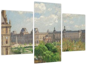 Tablou - Camille Pissarro, Place du Carrousel, Paris, reproducere (90x60 cm)