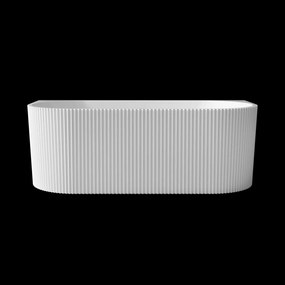 Cada baie freestanding, lipita de perete, alba, 3D, Besco Leya, 170x78 cm