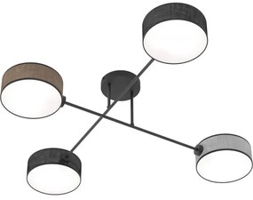 Lustră aplicată MAGA 4xE14/10W/230V negru/maro/gri