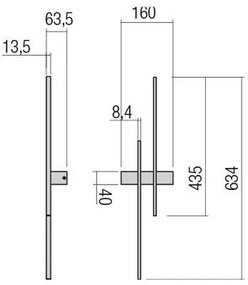 Redo 01-2744 - Aplică de perete LED TANGENT LED/13W/230V CRI 90 alb