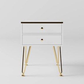 Noptieră Modernă DEPRIMO 23223 - Un adaos elegant și funcțional pentru dormitor, culoare albă încântătoare by Deprimo