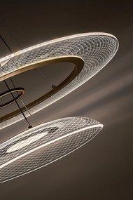 Lustra LED suspendata din metal auriu Zofrael D-55cm