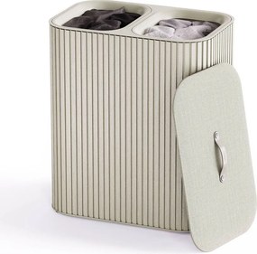 Coș de rufe bej 2x45 l din bambus Tota Luxe – Joseph Joseph