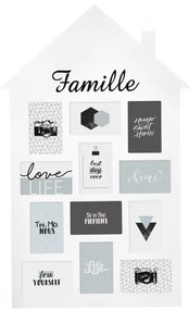 Rama foto Maison White, MDF alb, 12 poze, 52 x 1.5 x 82.5 cm